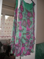 Nanette green - pink silk dress