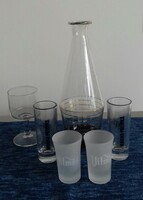 Bottle serving and glasses, short drink set