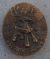 A bronze commemorative medal from the mayor of Szarvas for a deer