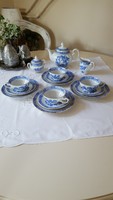 Gyönyörű China Blau mintás Bavaria porcelán reggeliző,teás-kávéskészlet