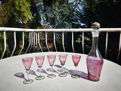 Antique purple liqueur set