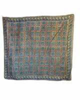 Silk Indian women's shawl 89x89 cm. (3416)