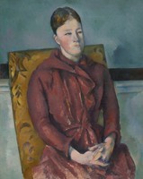 Cézanne - Madame Cézanne sárga székkel - vakrámás vászon reprint