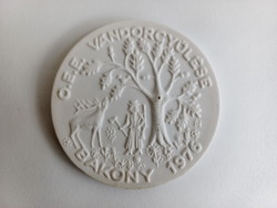 Herendi Porcelán Országos Erdészeti Egyesület. Emlék Plakett 1976-ból
