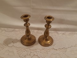 Antique 1 pair of copper christofle candle holders