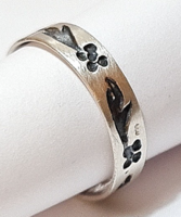 Nagyon szép, mintás ezüst karika gyűrű