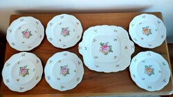 Herendi süteményes készlet 6+1 db-os.