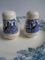 2 pcs. Antique English salt and pepper shaker from the late 1800s.