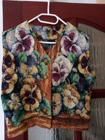 S/M Uj Nõi Szõttes Egyedi tapestry Mellény Kézzel Készitett
