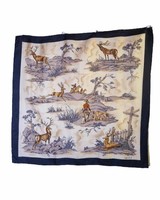 Sevini silk vintage women's shawl 77x77 cm. (3443)