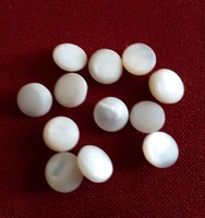 12 tiny mother-of-pearl buttons