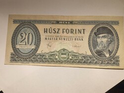 1980-as 20 Forint ELCSÚSZOTT NYOMAT