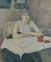 Lautrec - Lány az asztalnál - vakrámás vászon reprint
