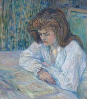 Lautrec - Olvasó lány - vakrámás vászon reprint