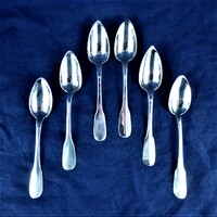 Nice antique silver spoons, French, ca. 1860!!!