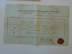 ZA430.9 Régi irat EGER 1865 - Bauer Budai Erzsébet -Friedman Mária Lepold - Eperjessy János