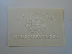 Za428.25 Sample stamp - dry stamp - Hungarian royal ministry