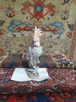 ROYAL DUX BISZKVIT PORCELÁN PAPAGÁLY HIBÁTLAN ÁLLAPOTBAN. 40CM MAGAS.