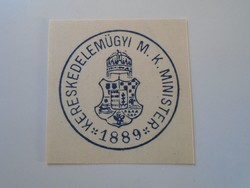 Za428.21 Sample stamp - commercial m.K. Minister 1889