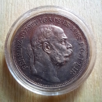 1912 József Ferenc 2 crown silver coin in holder...