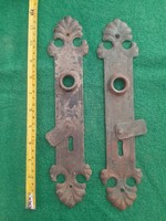 Antique wrought iron lock cover