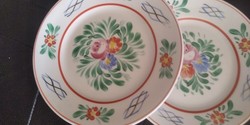 Pair of collectible wild rose wall plates