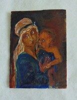 Mária gyermekkel kis festmény