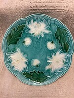 Rudolf Ditmar Znaim virágos majolika tányér
