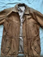 Men's brown suede leather jacket
