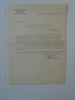Za432.10 Dunaföldvár népbank 1935 - autograph letter of CEO Béla Strasser Ferenc Hunyady o.K. R
