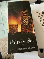 Whiskey set! Bohemia! Glass+6 glasses