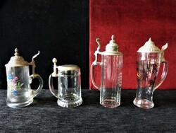 4 Pcs. Glass beer mug / Germany.