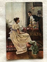Antik romantikus képeslap - 1920                                         -2.