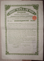 Securities antique English bond 1920 numismatic interest