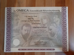 Omega Rt. részvény (Omega együttes, 1999)