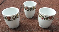 Lilien virágmintás porcelán kupicás készlet 3 db-os
