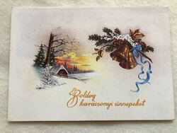 Régi Karácsonyi képeslap - Hatvany Józsefné grafika                          -3.