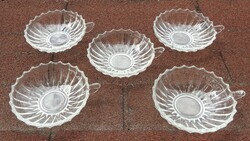 Old glass / crystal? Set of 5 glasses - set of glass cups