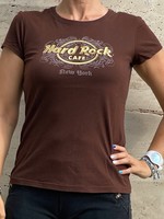 Hard rock cafe women's brown top, t-shirt