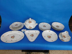 Herendi ANTIQUE Bouquet de Saxe 6-Piece 25-Piece Dinnerware Set