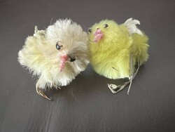 Two old Easter chenille chicks, peeps