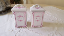 Porcelain, small spice rack with lid 2 pcs.