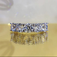 Moissanite gyémánt luxus gyűrű