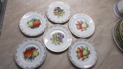 Viennese-style Czech porcelain dessert plates.