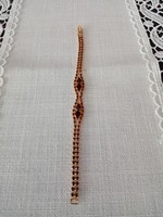 Czech burgundy garnet or crystal bracelet