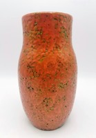 22 cm retro vase, Hungarian applied art ceramics, Hódmezővásárhely