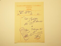 Old retro paper prescription state health service from the 1980s