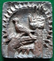 Somogyi József: bronz plakett, dombormű