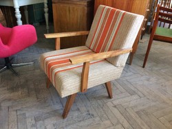 Old retro wooden armchair mid century armchair