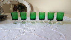 Luminarc stemmed, green liqueur glasses 6 pcs.